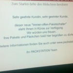  Noch ist die Packstation nicht aktiv 
