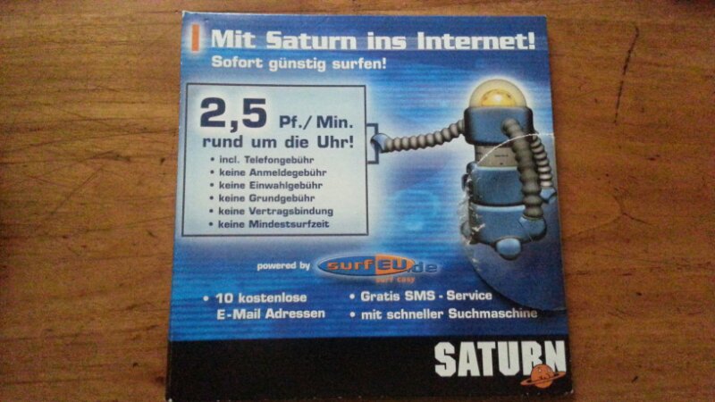 Mit Saturn ins Internet 2,5 Pf Min