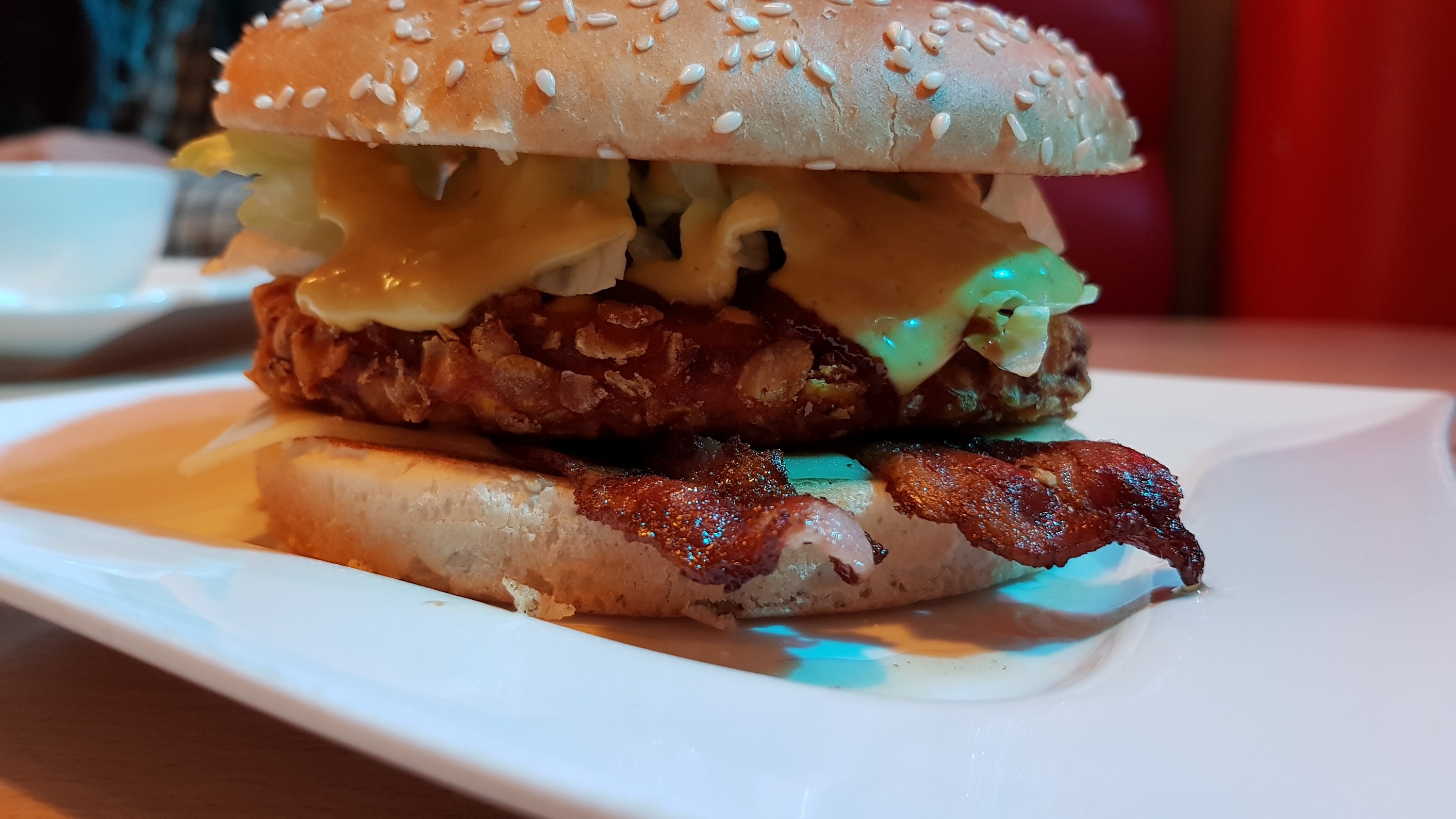 Chicken Burger Bacon Cheese BBQ